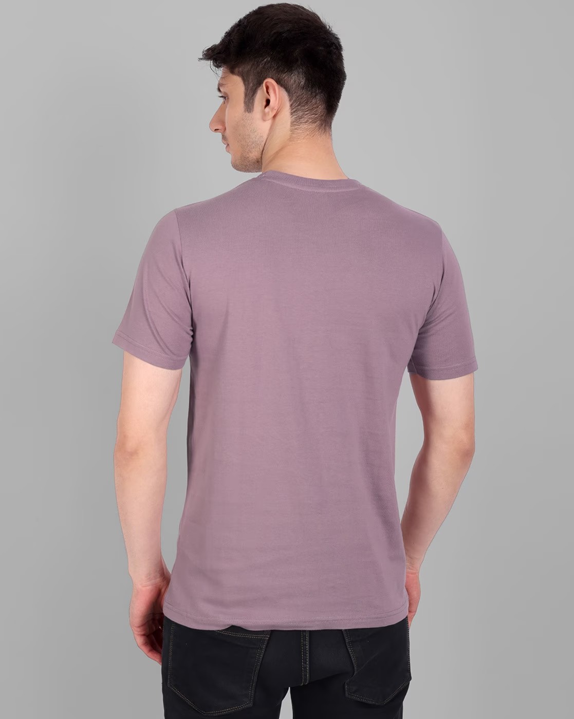 Graphic Print Round-Neck Slim Fit T-Shirt - Image 5