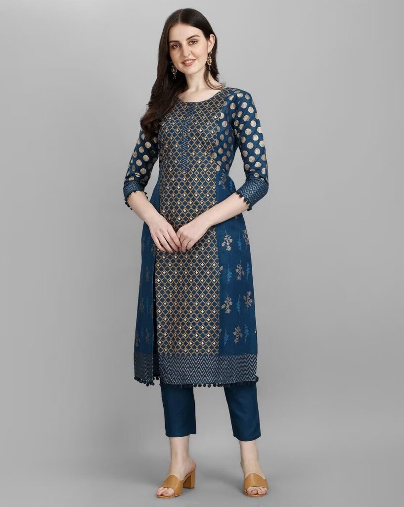 Printed A-Line Kurta 1