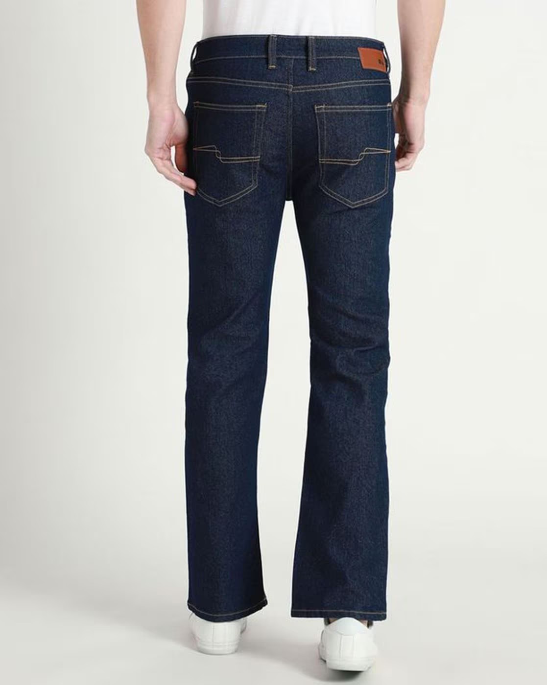 Men Bootcut Jeans with 5-Pocket Styling 4