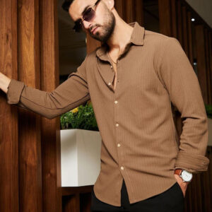 Men Ribbed Regular Fit Shirt 1